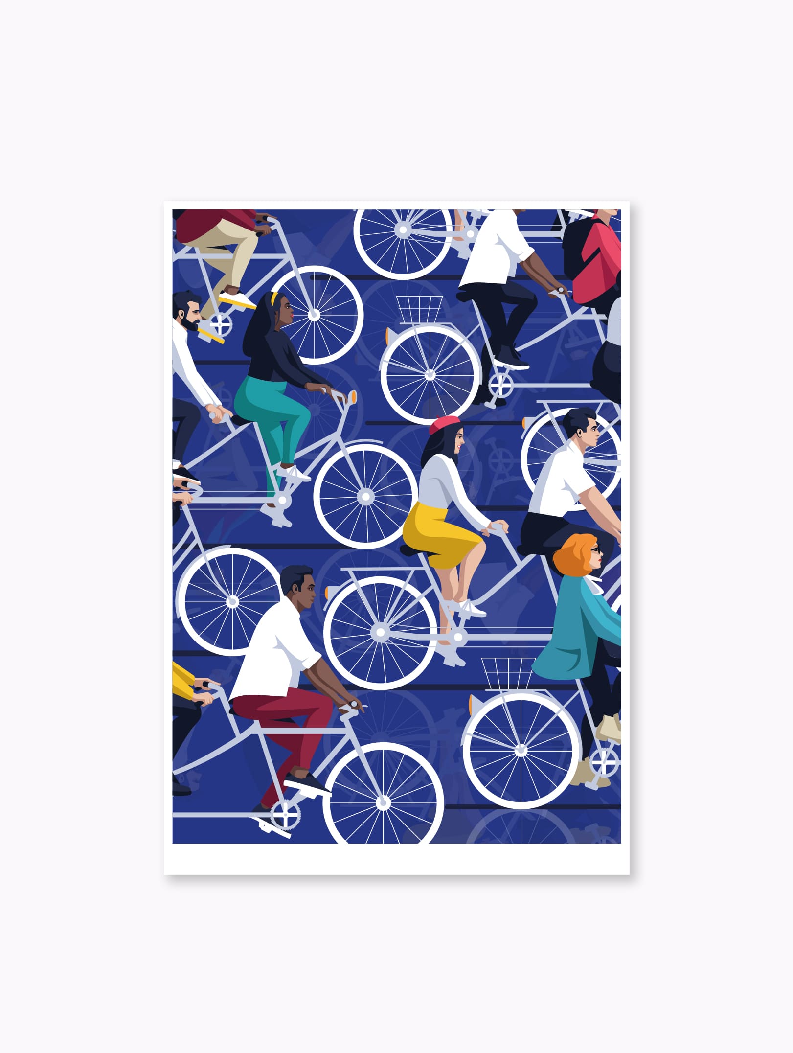 Illustration for the Representation of the European Commission in Spain - Cyclists print